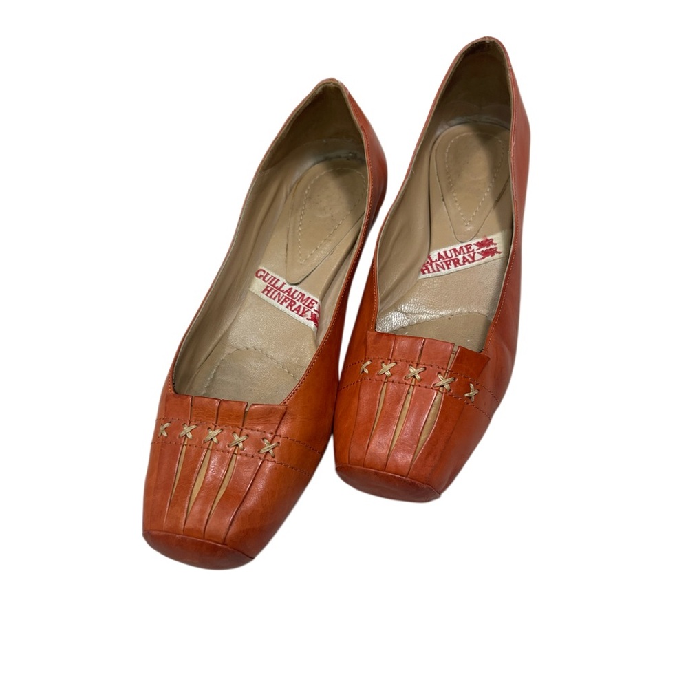 Guillaume Hinfray Women’s Size 35.5 Slip In Orange Flats Ballet Shoes